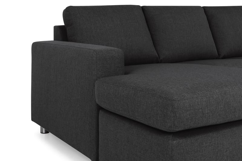 U-sofa Nevada Large Divan Venstre - Antrasitt - Møbler - Sofaer - Sofaer med sjeselong - 4 seters sofa med divan