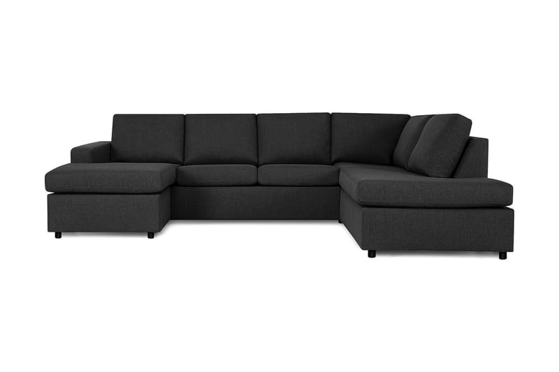 U-sofa Nevada Large Divan Venstre - Antrasitt - Møbler - Sofaer - Sofaer med sjeselong - 4 seters sofa med divan