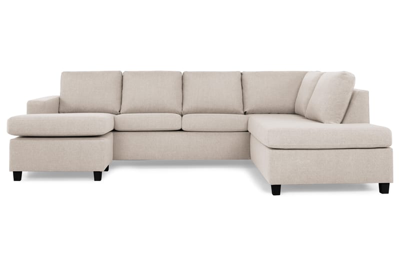 U-sofa Nevada Large Divan Venstre - Beige - 2 seters sofa med divan - 4 seters sofa med divan - Fløyelssofaer - Skinnsofaer - 3 seters sofa med divan - U-sofa