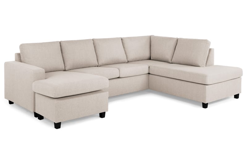 U-sofa Nevada Large Divan Venstre - Beige - Møbler - Sofaer - Sofaer med sjeselong - 4 seters sofa med divan