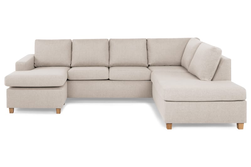 U-sofa Nevada Large Divan Venstre - Beige - Møbler - Sofaer - Sofaer med sjeselong - 4 seters sofa med divan