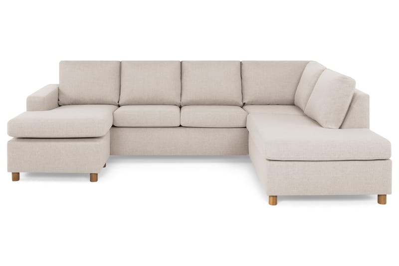 U-sofa Nevada Large Divan Venstre - Beige - Møbler - Sofaer - Sofaer med sjeselong - 4 seters sofa med divan