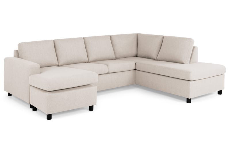 U-sofa Nevada Large Divan Venstre - Beige - Møbler - Sofaer - Sofaer med sjeselong - 4 seters sofa med divan