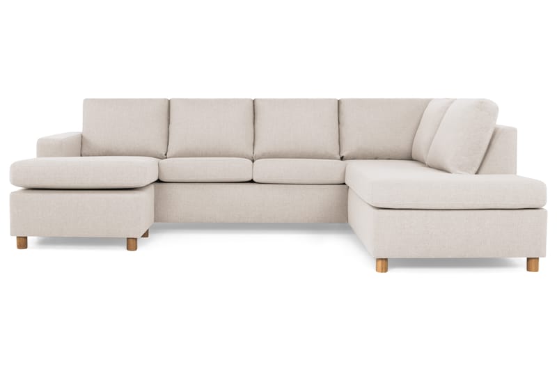 U-sofa Nevada Large Divan Venstre - Beige - Møbler - Sofaer - Sofaer med sjeselong - 4 seters sofa med divan