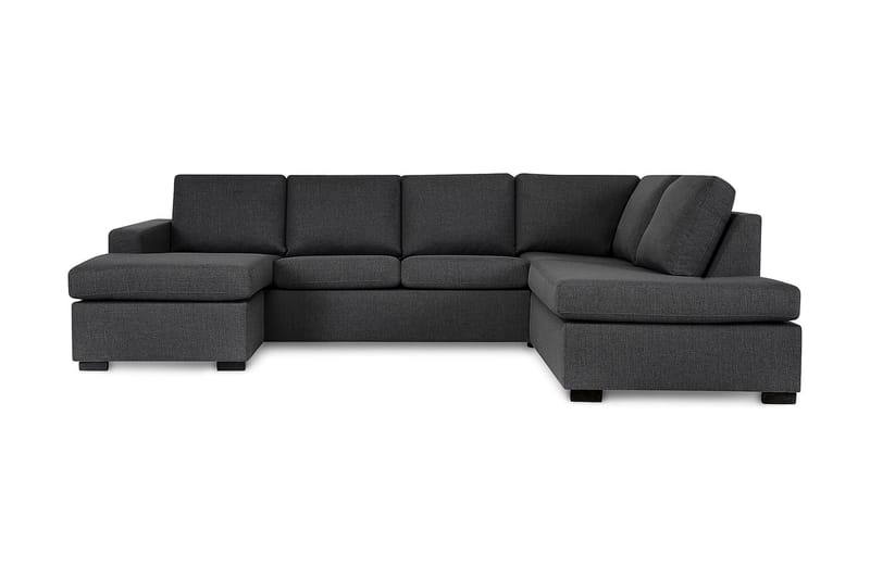 U-sofa Nevada Large Divan Venstre - Mørkgrå - Møbler - Sofaer - Sofaer med sjeselong - 4 seters sofa med divan