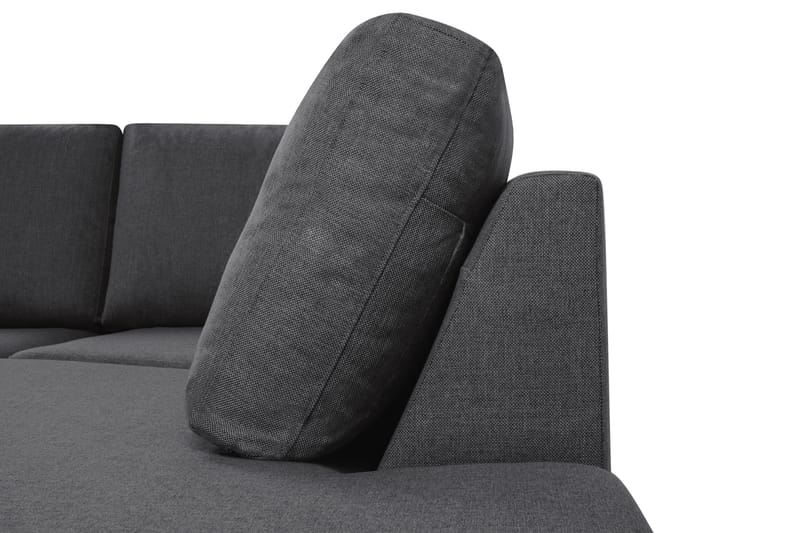 U-sofa Nevada Large Divan Venstre - Mørkgrå - 2 seters sofa med divan - 4 seters sofa med divan - Fløyelssofaer - Skinnsofaer - 3 seters sofa med divan - U-sofa