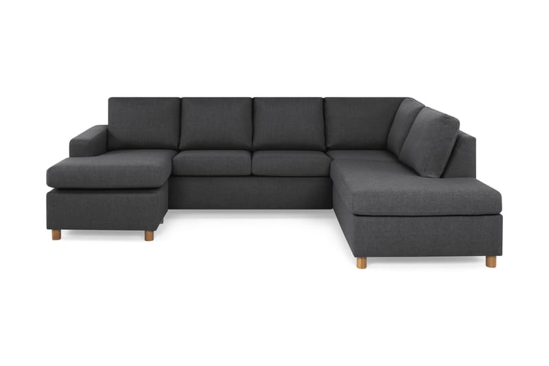 U-sofa Nevada Large Divan Venstre - Mørkgrå - Møbler - Sofaer - Sofaer med sjeselong - 4 seters sofa med divan