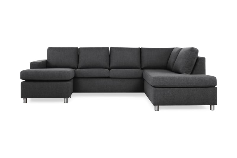 U-sofa Nevada Large Divan Venstre - Mørkgrå - Møbler - Sofaer - Sofaer med sjeselong - 4 seters sofa med divan