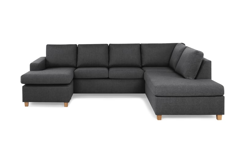 U-sofa Nevada Large Divan Venstre - Mørkgrå - Møbler - Sofaer - Sofaer med sjeselong - 4 seters sofa med divan