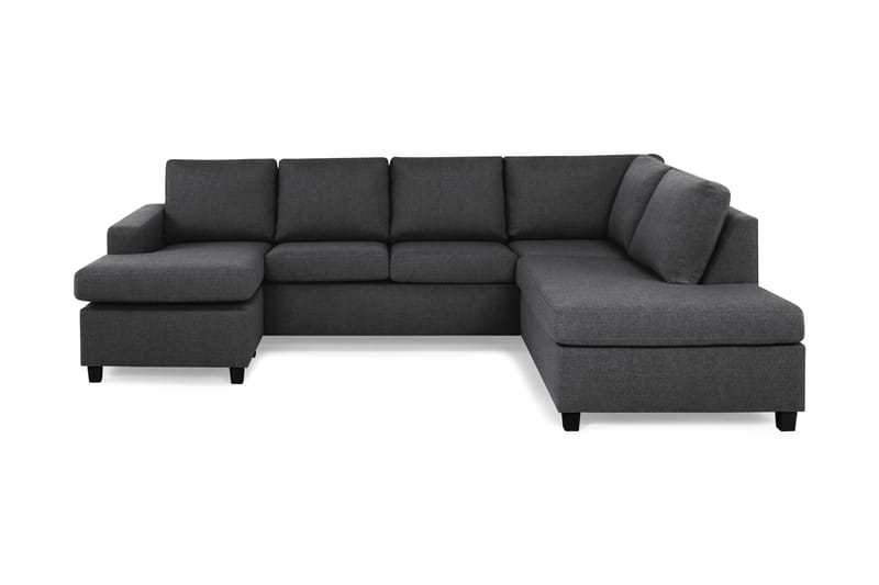 U-sofa Nevada Large Divan Venstre - Mørkgrå - Møbler - Sofaer - Sofaer med sjeselong - 4 seters sofa med divan