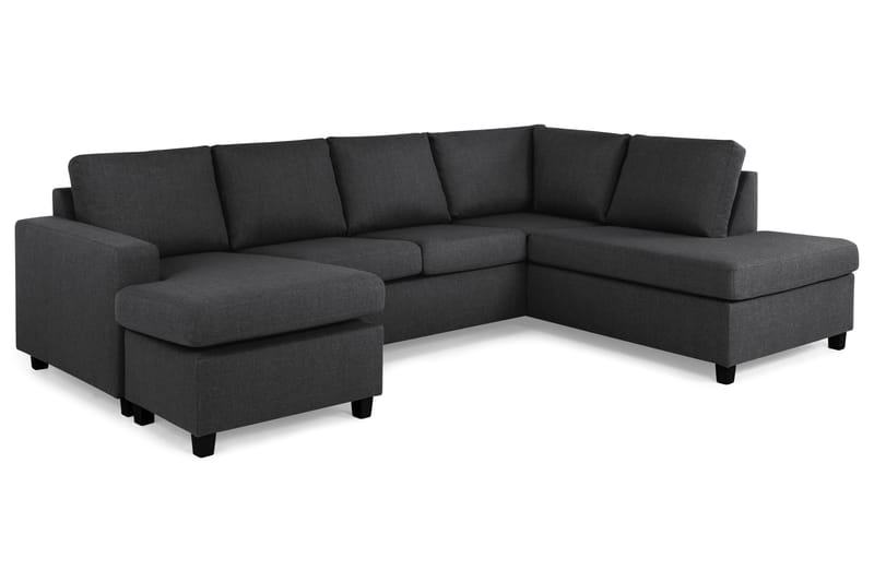 U-sofa Nevada Large Divan Venstre - Mørkgrå - Møbler - Sofaer - Sofaer med sjeselong - 4 seters sofa med divan