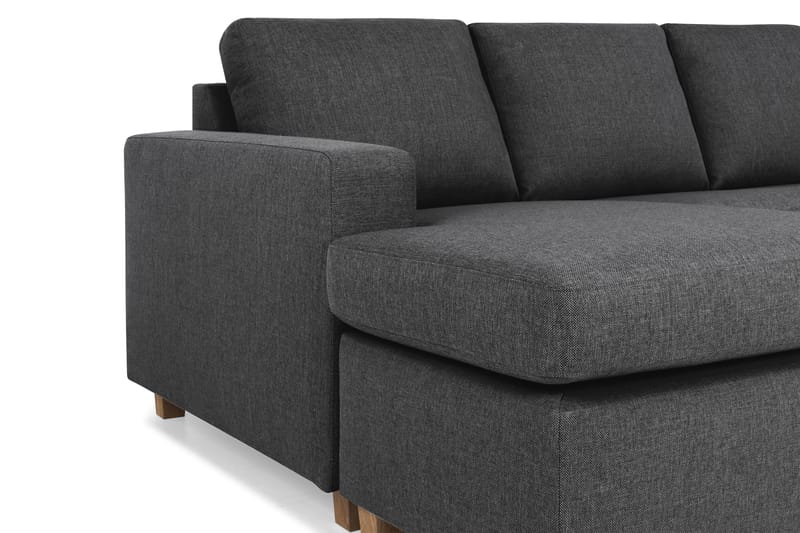 U-sofa Nevada Large Divan Venstre - Mørkgrå - Møbler - Sofaer - Sofaer med sjeselong - 4 seters sofa med divan