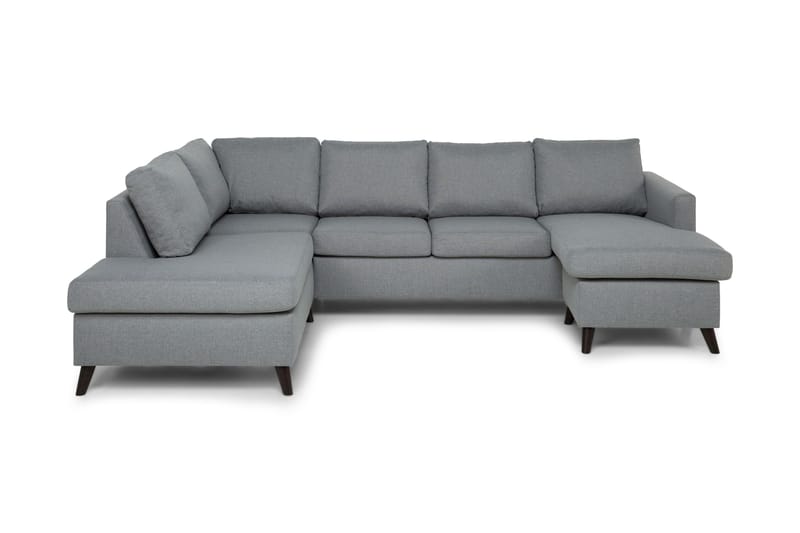 U-sofa Yen med Divan Høyre - Lysgrå - Møbler - Sofaer - Sofaer med sjeselong - 4 seters sofa med divan