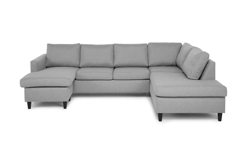 U-sofa Yen med Divan Venstre - Lysgrå - Møbler - Sofaer - Sofaer med sjeselong - 4 seters sofa med divan