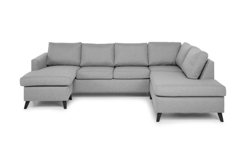 U-sofa Yen med Divan Venstre - Lysgrå - Møbler - Sofaer - Sofaer med sjeselong - 4 seters sofa med divan