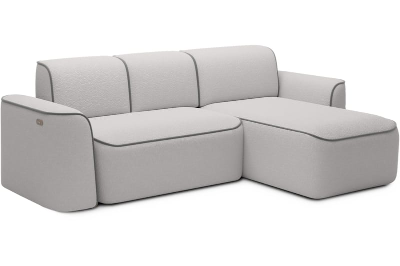 4-seters Sofa med Divan Ume - Grå - Møbler - Sofaer - Sofaer med sjeselong - 4 seters sofa med divan