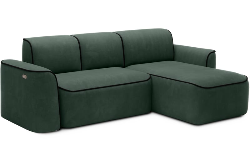 4-seters Sofa med Divan Ume - Grønn - Møbler - Sofaer - Sofaer med sjeselong - 4 seters sofa med divan