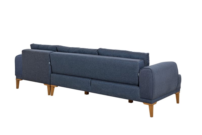 4-seters Sofa med Divan Vinadi - Mørkeblå - Møbler - Sofaer - Sofaer med sjeselong - 4 seters sofa med divan