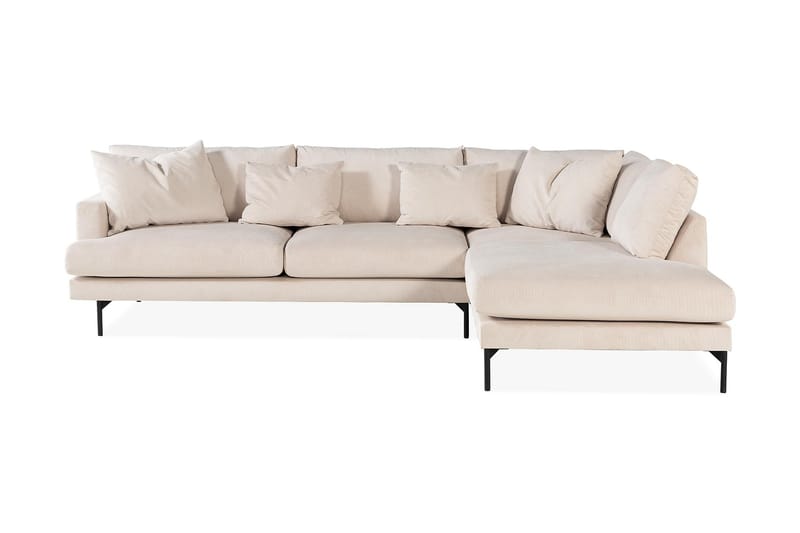 4-seters Sofa med Sjeselong Armunia Høyre - Beige - Møbler - Sofaer - Sofaer med sjeselong - 4 seters sofa med divan