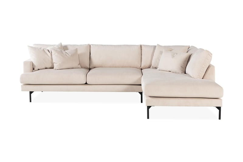 4-seters Sofa med Sjeselong Armunia Høyre - Beige - Møbler - Sofaer - Sofaer med sjeselong - 4 seters sofa med divan