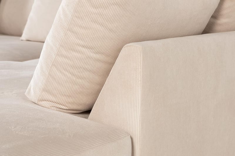 4-seters Sofa med Sjeselong Armunia Høyre - Beige - Møbler - Sofaer - Sofaer med sjeselong - 4 seters sofa med divan