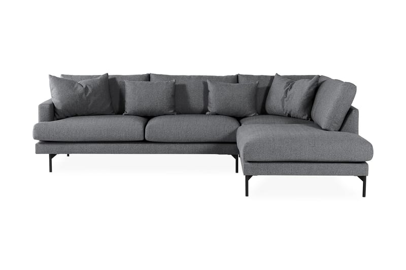 4-seters Sofa med Sjeselong Armunia Høyre - Mørkegrå - Møbler - Sofaer - Sofaer med sjeselong - 4 seters sofa med divan