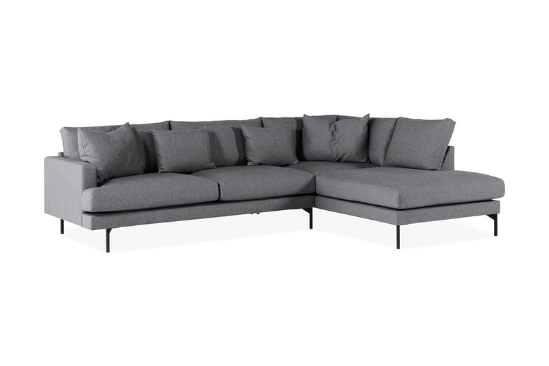 4-seters Sofa med Sjeselong Armunia Høyre - Mørkegrå - Møbler - Sofaer - Sofaer med sjeselong - 4 seters sofa med divan