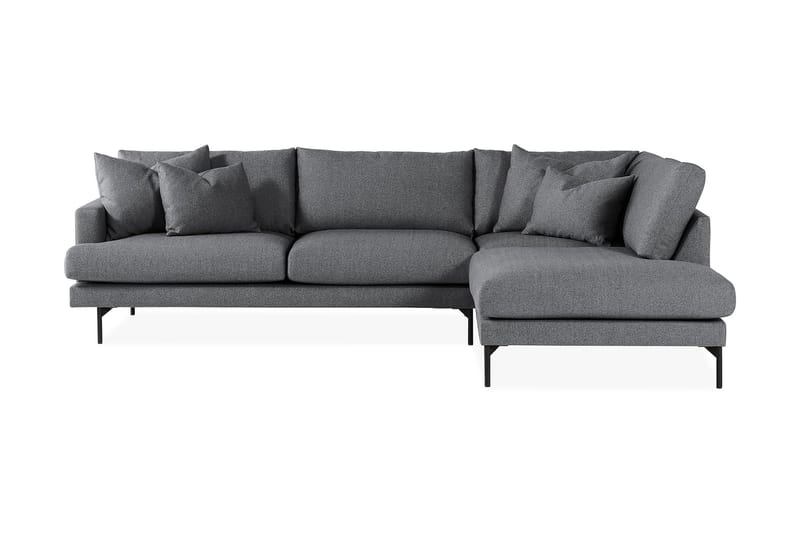 4-seters Sofa med Sjeselong Armunia Høyre - Mørkegrå - Møbler - Sofaer - Sofaer med sjeselong - 4 seters sofa med divan