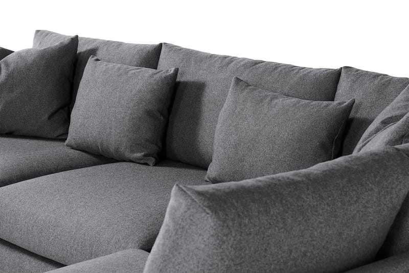 4-seters Sofa med Sjeselong Armunia Høyre - Mørkegrå - Møbler - Sofaer - Sofaer med sjeselong - 4 seters sofa med divan