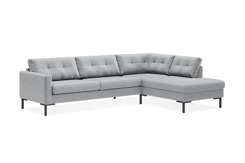 4-seters Sofa med Sjeselong Høyre Frillestad - Grå - Møbler - Sofaer - Sofaer med sjeselong - 4 seters sofa med divan