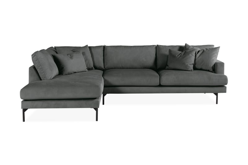 4-seters Sofa med Sjeselong Menard Venstre - Grå - Møbler - Sofaer - Sofaer med sjeselong - 4 seters sofa med divan