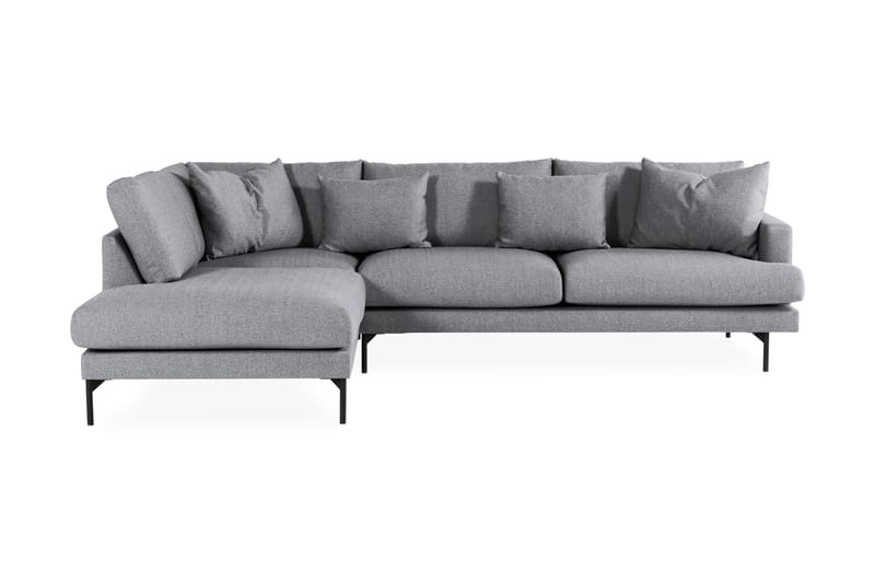 4-seters Sofa med Sjeselong Menard Venstre - Grå - Møbler - Sofaer - Sofaer med sjeselong - 4 seters sofa med divan