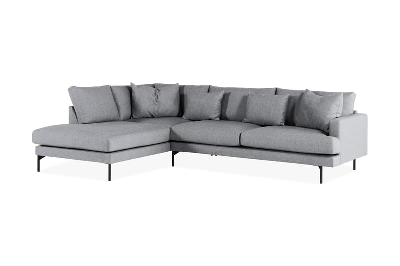 4-seters Sofa med Sjeselong Menard Venstre - Grå - Møbler - Sofaer - Sofaer med sjeselong - 4 seters sofa med divan