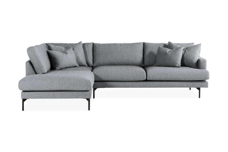 4-seters Sofa med Sjeselong Menard Venstre - Grå - Møbler - Sofaer - Sofaer med sjeselong - 4 seters sofa med divan