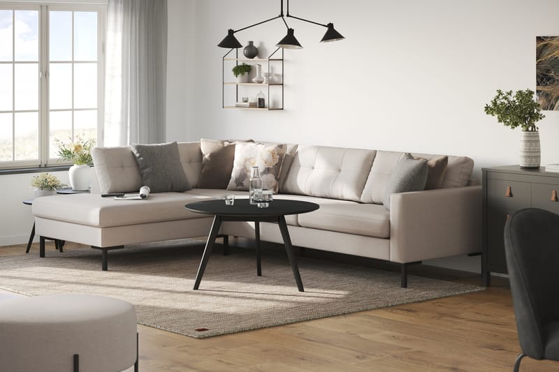 4-seters Sofa med Sjeselong Venstre Frillestad - Beige - Møbler - Sofaer - Sofaer med sjeselong - 4 seters sofa med divan