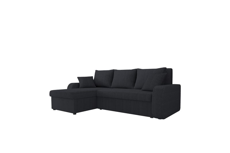 Alvared Sofa med Sjeselong 3-seter - Svart - Møbler - Sofaer - Sofaer med sjeselong - 3 seters sofa med divan