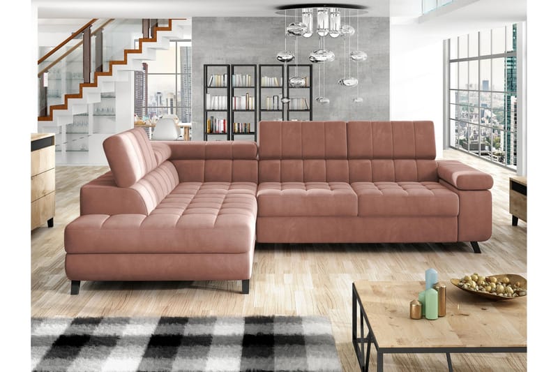 Amshyttan Sofa med Sjeselong 3-seter - Brun - Møbler - Sofaer - Sofaer med sjeselong - 3 seters sofa med divan