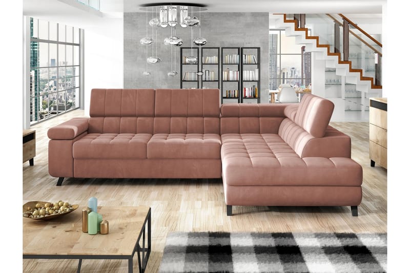 Amshyttan Sofa med Sjeselong 3-seter - Brun - Møbler - Sofaer - Sofaer med sjeselong - 3 seters sofa med divan