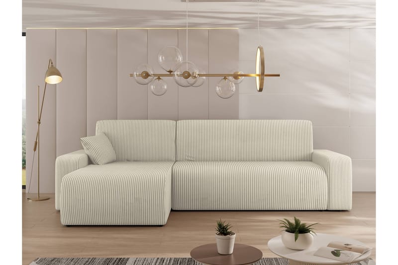 Barile Sofa med Divan 3-seter - Beige - Møbler - Sofaer - Sofaer med sjeselong - 3 seters sofa med divan