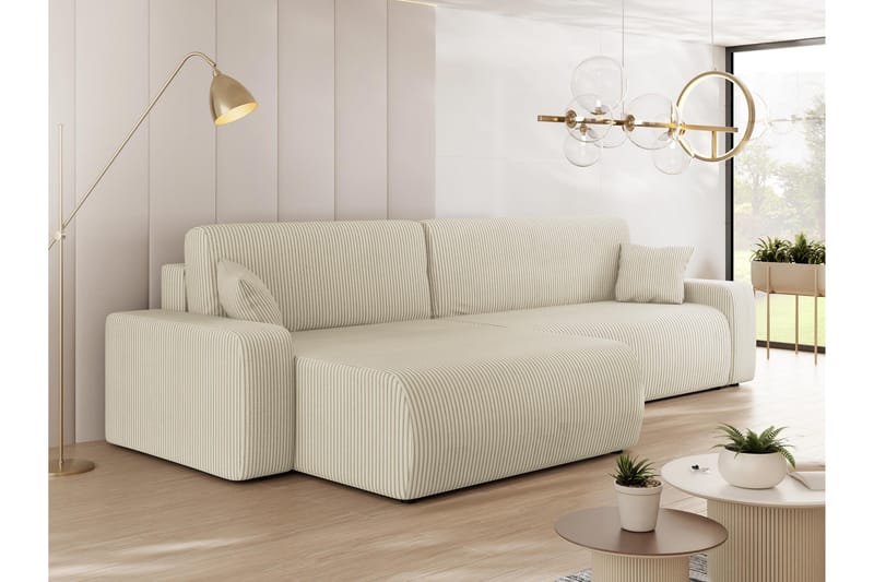 Barile Sofa med Divan 3-seter - Beige - Møbler - Sofaer - Sofaer med sjeselong - 3 seters sofa med divan