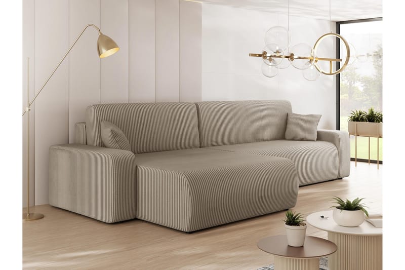 Barile Sofa med Divan 3-seter - Beige - Møbler - Sofaer - Sofaer med sjeselong - 3 seters sofa med divan