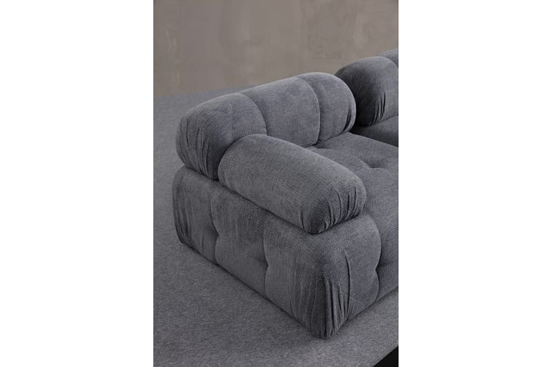 Bengul Sofa med Sjeselong 3-seter - Grå - Møbler - Sofaer - Sofaer med sjeselong - 3 seters sofa med divan