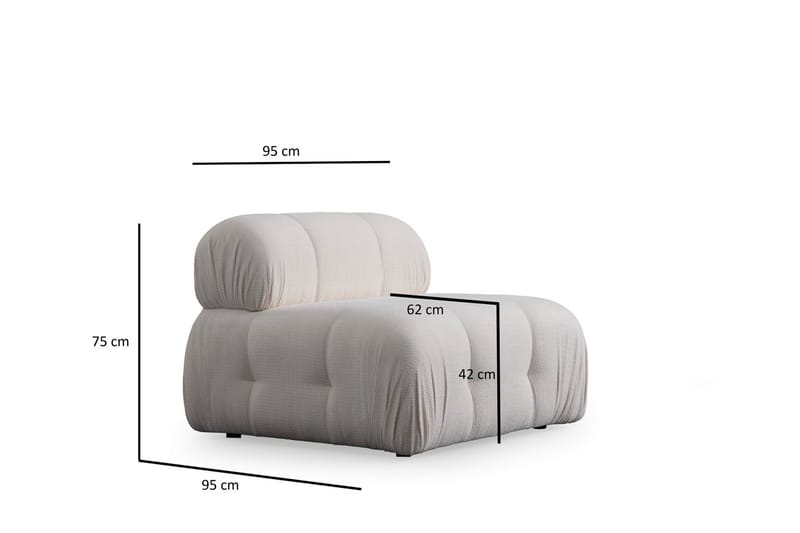 Bengul Sofa med Sjeselong 3-seter - Hvit - Møbler - Sofaer - Sofaer med sjeselong - 3 seters sofa med divan