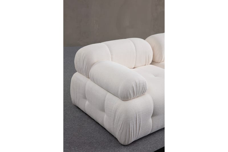 Bengul Sofa med Sjeselong 3-seter - Hvit - Møbler - Sofaer - Sofaer med sjeselong - 3 seters sofa med divan