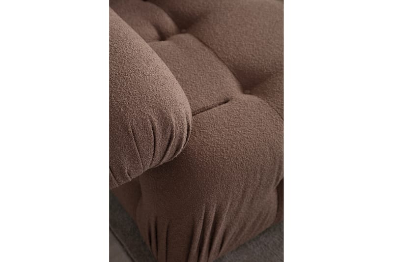 Boblende Divansofa 3-seter 315 cm Belgin - Brun - Møbler - Sofaer - Sofaer med sjeselong - 4 seters sofa med divan