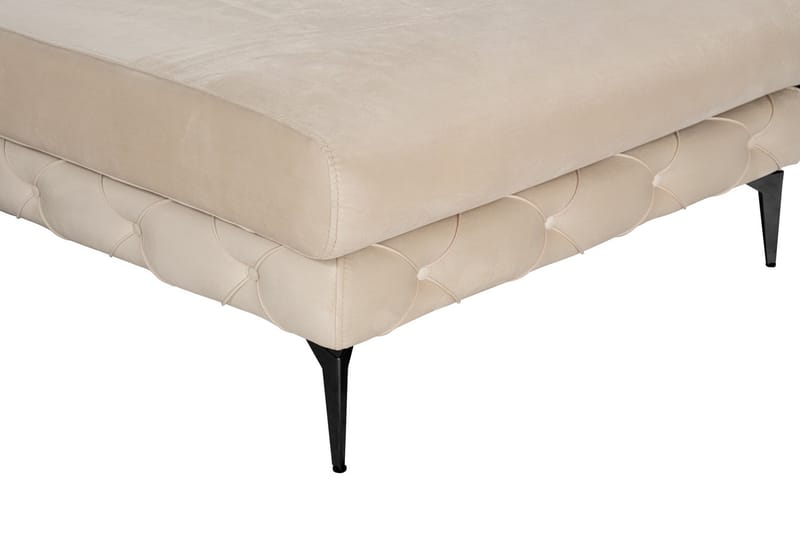 Canunda 3-seters Sofa med Høyre Sjeselong - Beige - Møbler - Sofaer - Sofaer med sjeselong - 3 seters sofa med divan