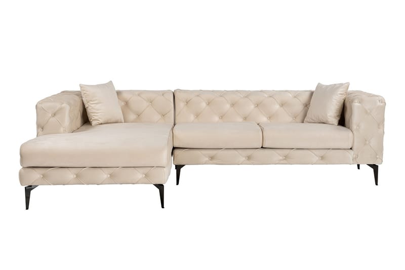 Canunda 3-seters Sofa med Venstre Sjeselong - Beige - Møbler - Sofaer - Sofaer med sjeselong - 3 seters sofa med divan