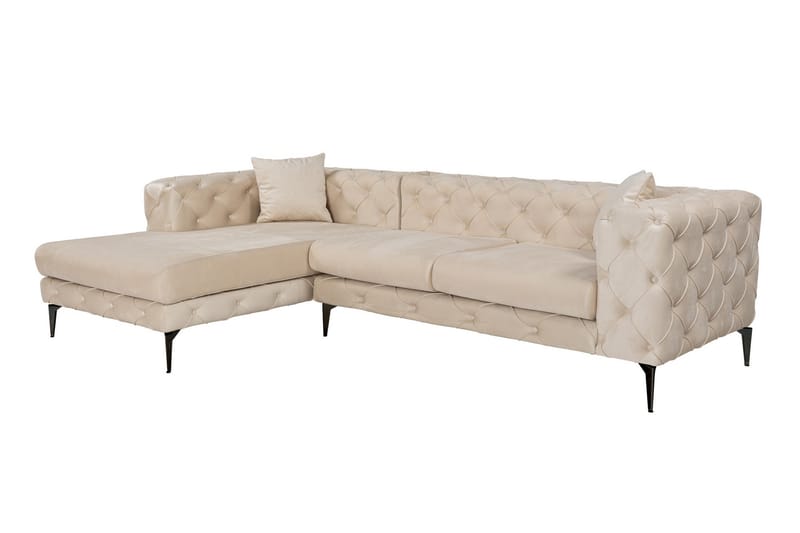 Canunda 3-seters Sofa med Venstre Sjeselong - Beige - Møbler - Sofaer - Sofaer med sjeselong - 3 seters sofa med divan