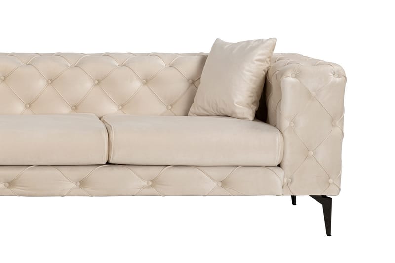 Canunda 3-seters Sofa med Venstre Sjeselong - Beige - Møbler - Sofaer - Sofaer med sjeselong - 3 seters sofa med divan