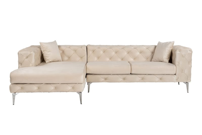 Canunda 3-seters Sofa med Venstre Sjeselong - Beige - Møbler - Sofaer - Sofaer med sjeselong - 3 seters sofa med divan